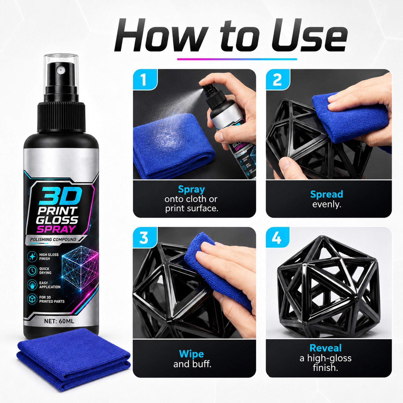 100ml 3D Print Gloss Spray Fas - Misting Bottle Fine 评论和价格